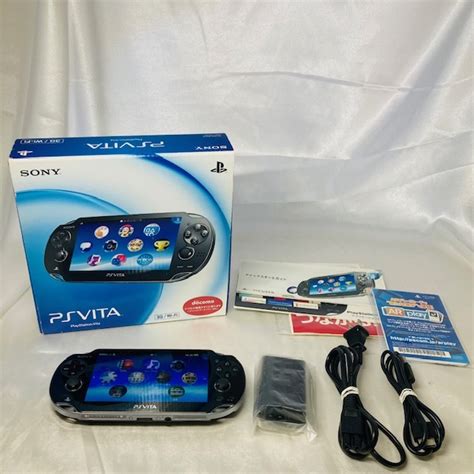 【やや傷や汚れあり】★1円～ 美品 完品 動作品 Sony Ps Vita Pch 1100ab01 3g Wi Fiモデル 本体 クリスタル