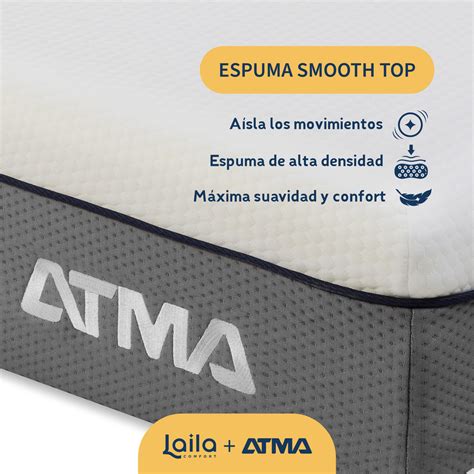 Colch N De Espuma Memory Foam Smooth Top Matrimonial Laila Comfort