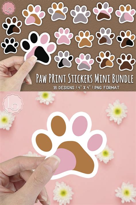 Paw Print Stickers Mini Bundle