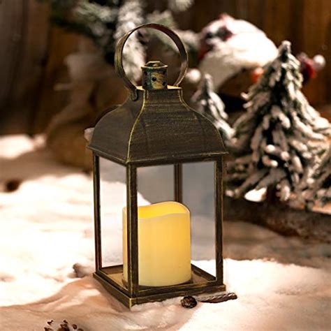 Decorative Lanterns with Timer Flameless Candle Using Battery for 10''H ...