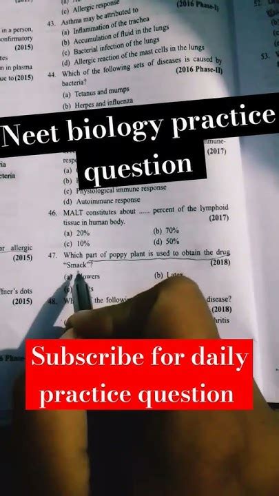 Neet Biology Practice Question Neet Biology Aiimsdelhi Youtube