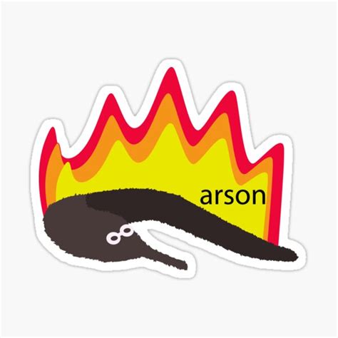 Arson Worm On A String Sticker For Sale By WebApparel Redbubble