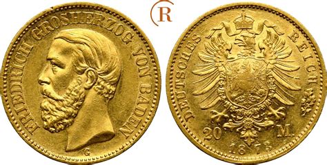 Kaiserreich Baden Mark Gold G Friedrich I Au