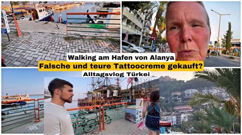 Der schöne Hafen von Alanya Falsche Tattoocreme Auswandern nach