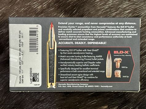 New Hornady 100 Rounds 22 Creedmoor 80gr Eld X Precision Hunter Ammunition Same Lot For Sale