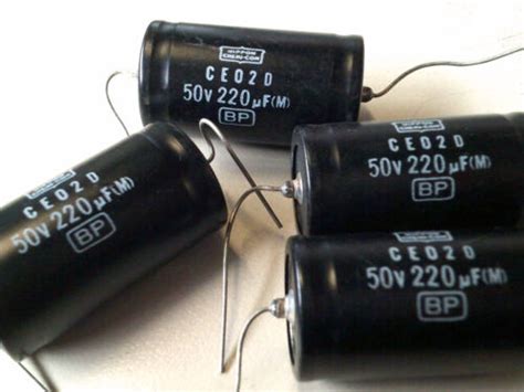 4x BIPOLAR KONDENSATOR ELKO 220uF 50V Orig NIPPON Top Qual F