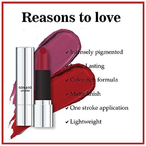 Buy FLiCKA Tomato Nude Lipstick For Dry Lips Matte Finish Full