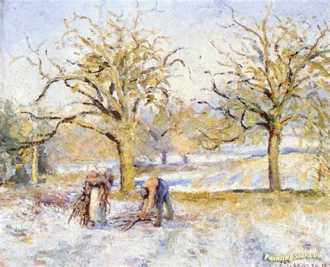 Winter Landscape Artwork By Camille Pissarro Oil Painting & Art Prints ...