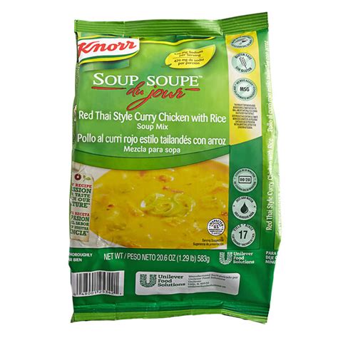 Knorr Soup Du Jour Thai Red Chicken Curry W Rice Soup Mix Oz Case