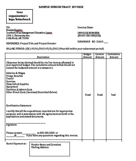 What Is A Construction Invoice Free Sample Example And Format