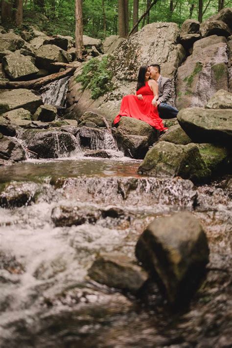 Hacklebarney State Park And Willowwood Arboretum Engagement Session Morris County Nj William