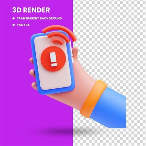 Premium PSD 3d Rendering Of Cute Icon Illustration Hand Holding