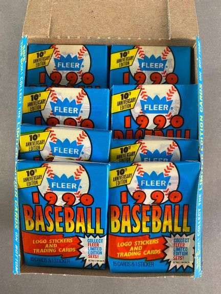 1987 Topps Baseball Wax Box BBCE Authenticated 1990 Fleer Unopened