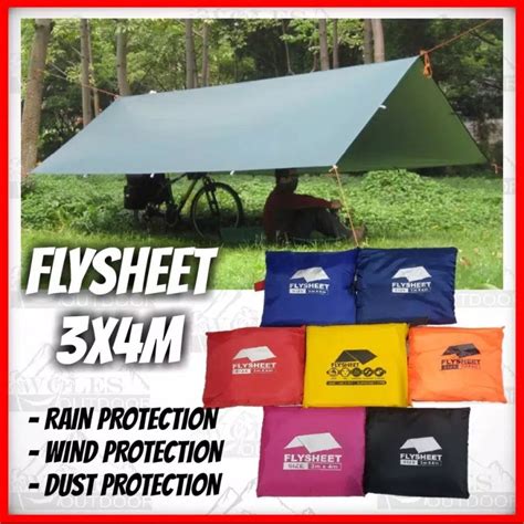 Flysheet X Meter Bivak Flesit Tenda Flyshet Atap Tenda Bahan