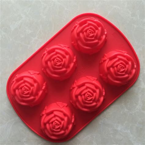 Pcs Big Rose Shape Silicone Mold For Baking Bakeware Silicone Form