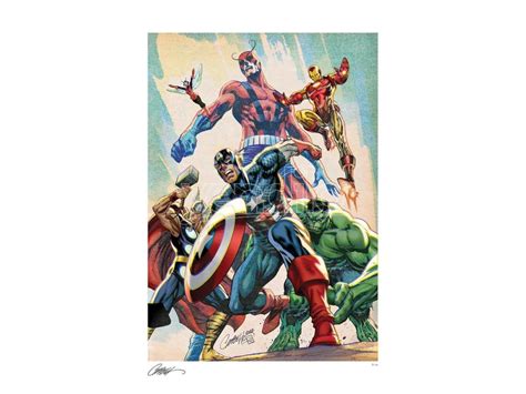 Sideshow Toys Marvel Art Print The Avengers X Cm Unframed