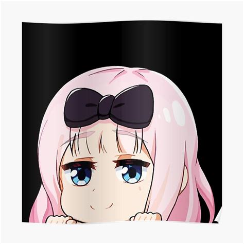 Chika Fujiwara Chibi Anime Peeker Poster For Sale By Weeabooclub