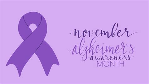 Alzheimers Ribbon Clipart Font