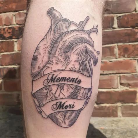 Abstract Anatomical Heart Tattoo