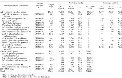 Table 1 From Comparative Sequence Analysis Of Mycobacterium Leprae And The New Leprosy Causing