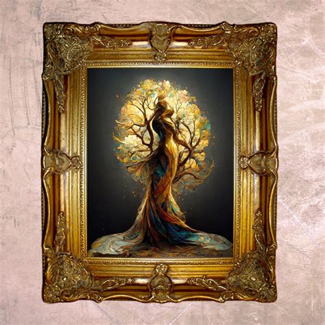 Abstract Female Tree Of Life Mother Nature Gaia Goddess Etsy