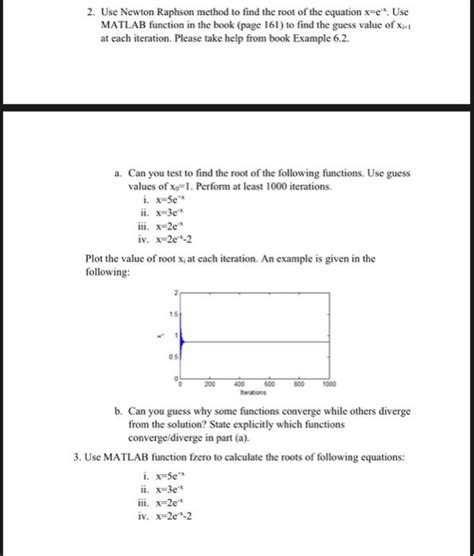 Solved 2 Use Newton Raphson Method To Find The Root Of The