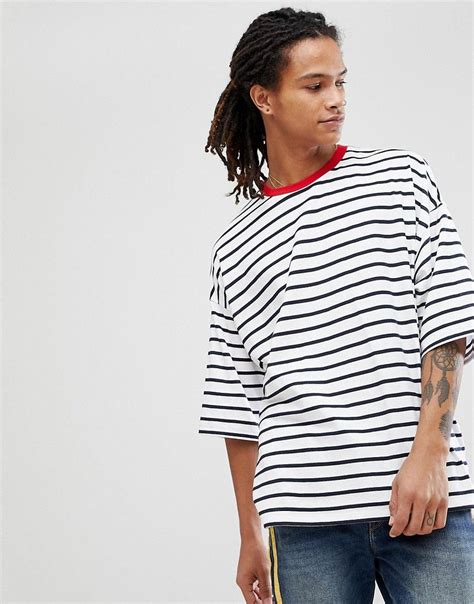 Asos Oversized Stripe T Shirt Multi Tank Shirt T Shirt Asos