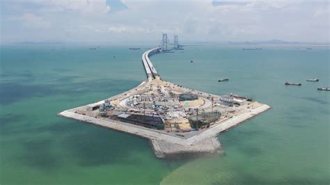 Main Structure Of Artificial Island For Mega Subsea Link Completed