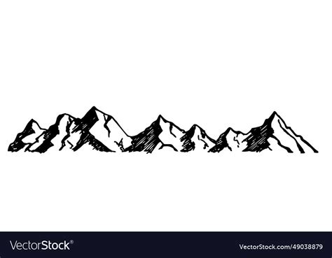 Black mountain nature vintage company logo stamp Vector Image