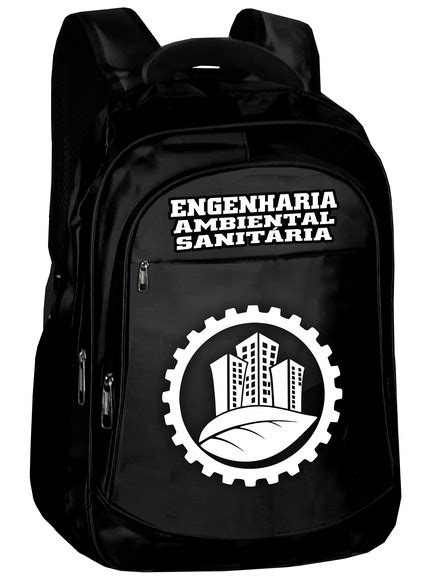 Mochila Engenharia Ambiental Sanitaria Bolsa Faculdade Pasta