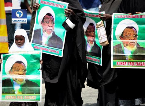 Photos Imn Members Protest Continued Detention Of El Zakzaky