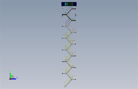 27m高高空作业钢结构爬梯平台step 模型图纸下载 懒石网