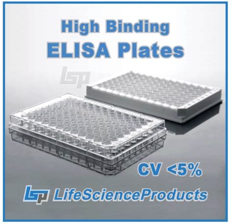 96 Well ELISA Plate Undetachable High Binding Clear Life Science Products