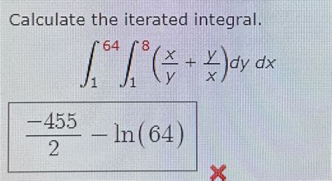 Solved Calculate The Iterated Chegg