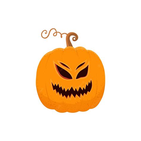 Premium Vector Pumpkin Face With Scary Smile Design Element For