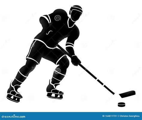 Kids Playing Hockey Clipart Silhouette