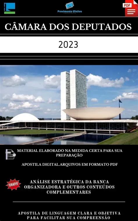 Provimento Efetivo Concursos Apostila Câmara dos Deputados Prova 2023