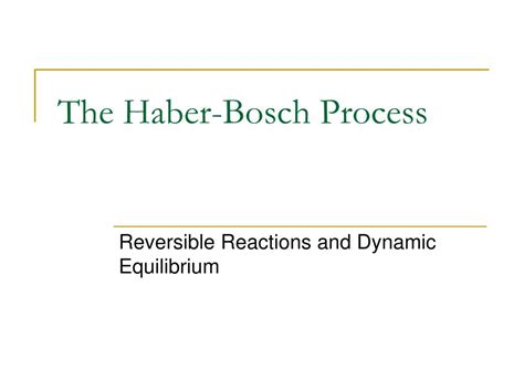 Ppt The Haber Bosch Process Powerpoint Presentation Free Download