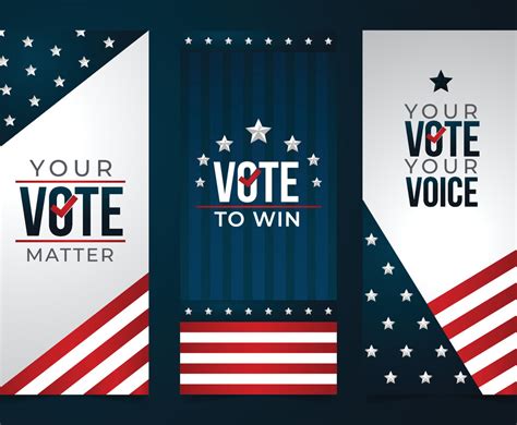 Usa Election Banners Template Vector Art & Graphics | freevector.com