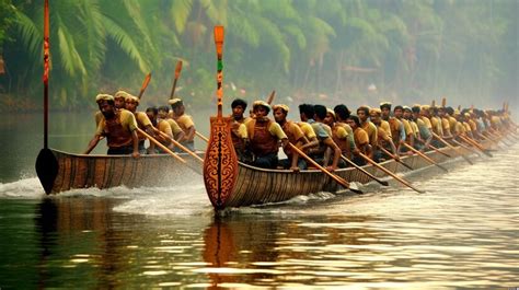 Premium Ai Image Beautifull Kerala Boat Race In Kerala Generative Ai