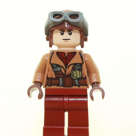 LEGO Star Wars Minifigur Naboo Fighter Pilot Medium Dark Flesh Ja