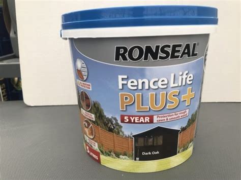 Ronseal Fencelife Plus 5l Dark Oak Burleydam Garden Centre