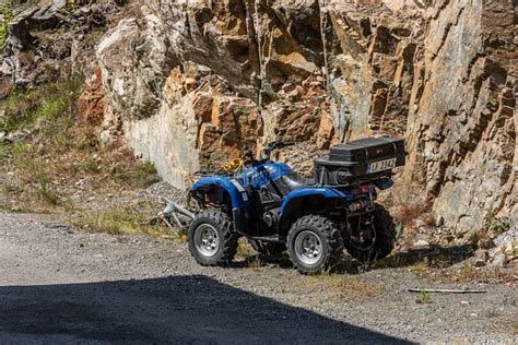 Yamaha Grizzly 660 4x4 ATV By The Side Of A Road Editorial Photo