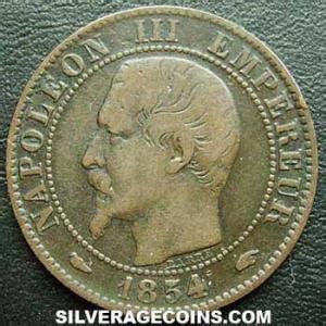 A Napoleon Iii French Bronze Centimes Silver Age Coins