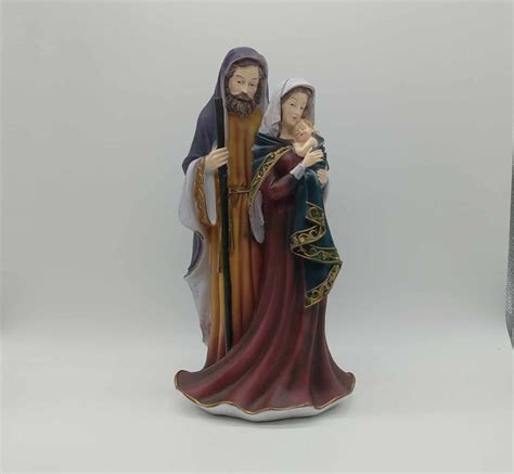 Joseph, and Mary Holding Jesus Statue 13 Inches - Etsy