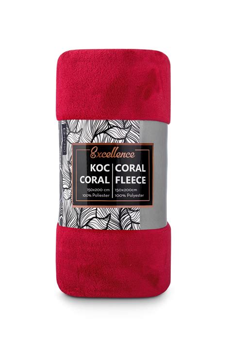 KOC CORAL Kocyk Mikrofibra CZERWONY 150x200 Cm 5902689469367 Cena