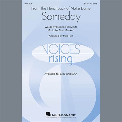 Someday From The Hunchback Of Notre Dame Arr Mac Huff Sheet Music By All 4 One Satb Choir