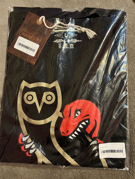 Octobers Very Own Ovo Toronto Raptors X Mitchell And Ness Og Owl T Shirt Rare Grailed