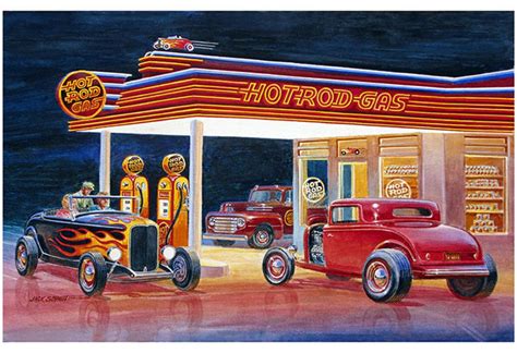 Hot Rod Gas Station Gas Pump Garage Shop Metal Sign Etsy Hot Rods