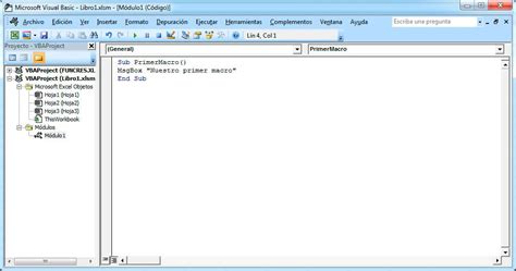 Cómo insertar macros en Excel con Visual Basic Tutorial Excel